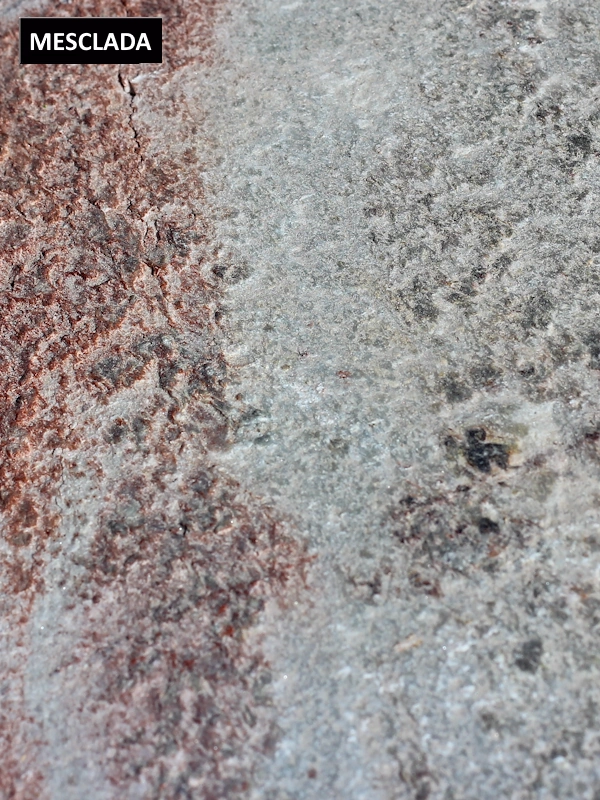 Cores das pedras de Pirenópolis — mesclada com tons de verde amarelo e rosa